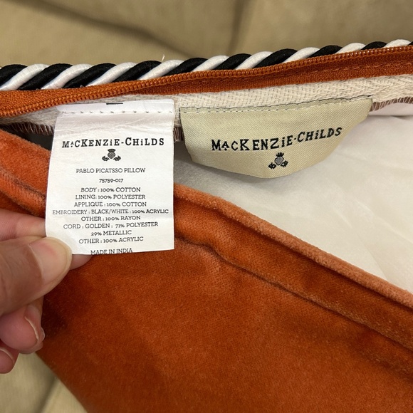 MacKenzie-Childs Pablo Picatsso Cat Throw Pillow - Picture 6 of 11